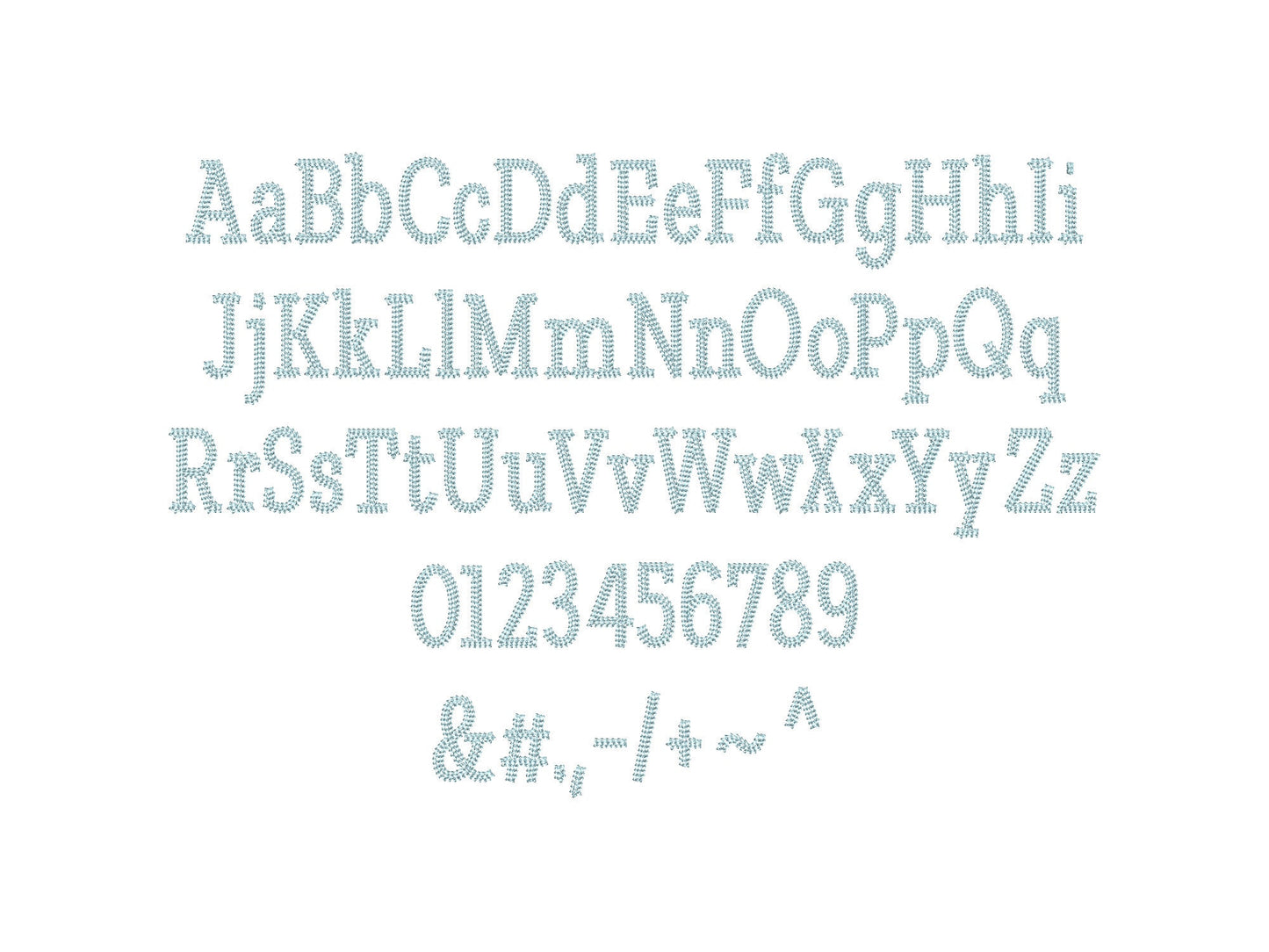 Chain Stitch Block Font