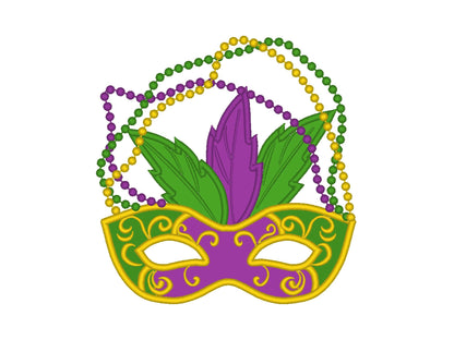 Mardi Gras Mask Applique