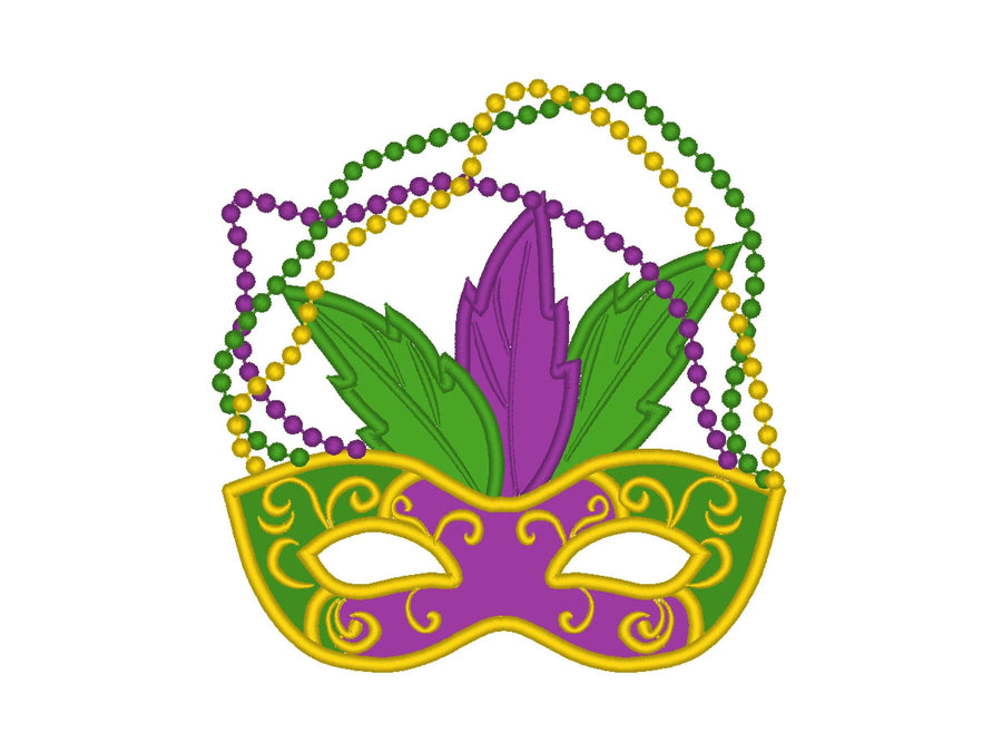 Mardi Gras Mask Applique