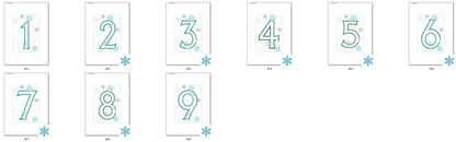 Frozen Snowflake Birthday Numbers