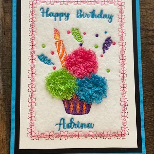 Fringed Cupcake Birthday Cake