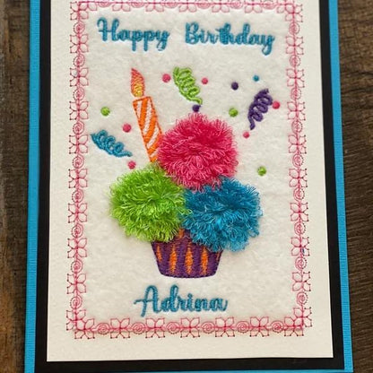 Fringed Cupcake Birthday Cake
