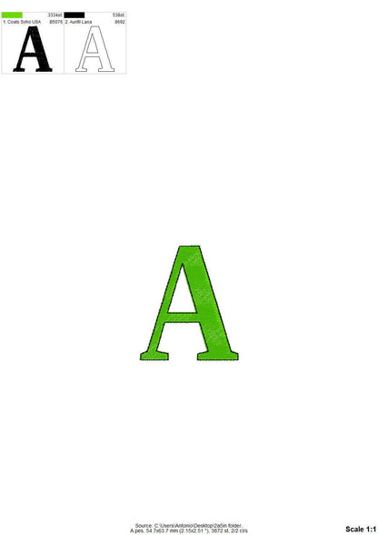 Fill Stitch Block Font Falala