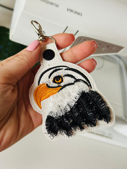 Fringed Eagle Keychain