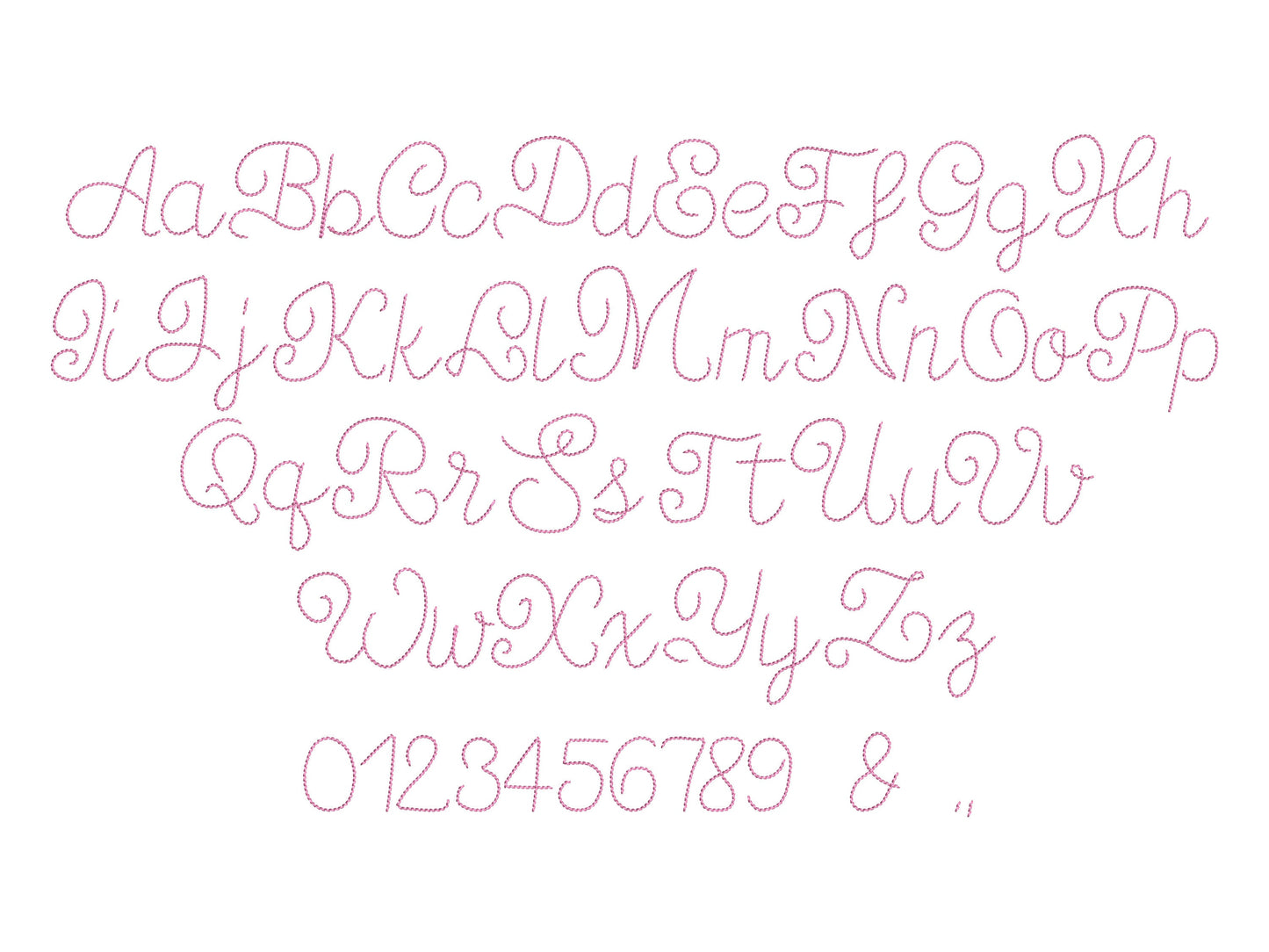 Swirl and Twirl Stem Stitch Handwritten Font
