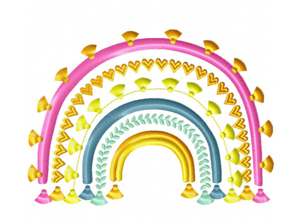 Boho Rainbow With Fringed Tassels