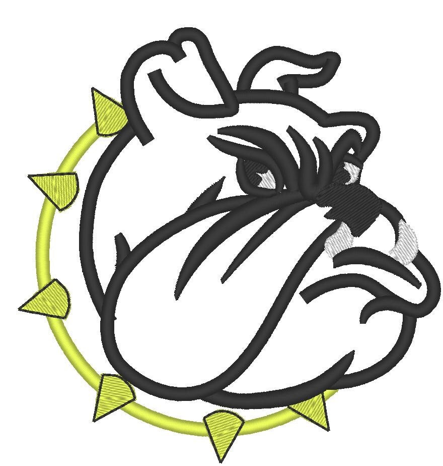Bulldog Mascot Applique