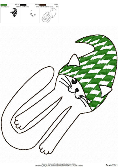 Christmas Gnome Cat Bookmark Set