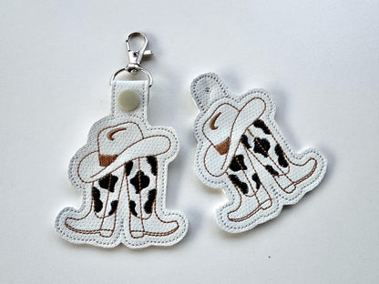 Cowboy Boots and Hat Keychain