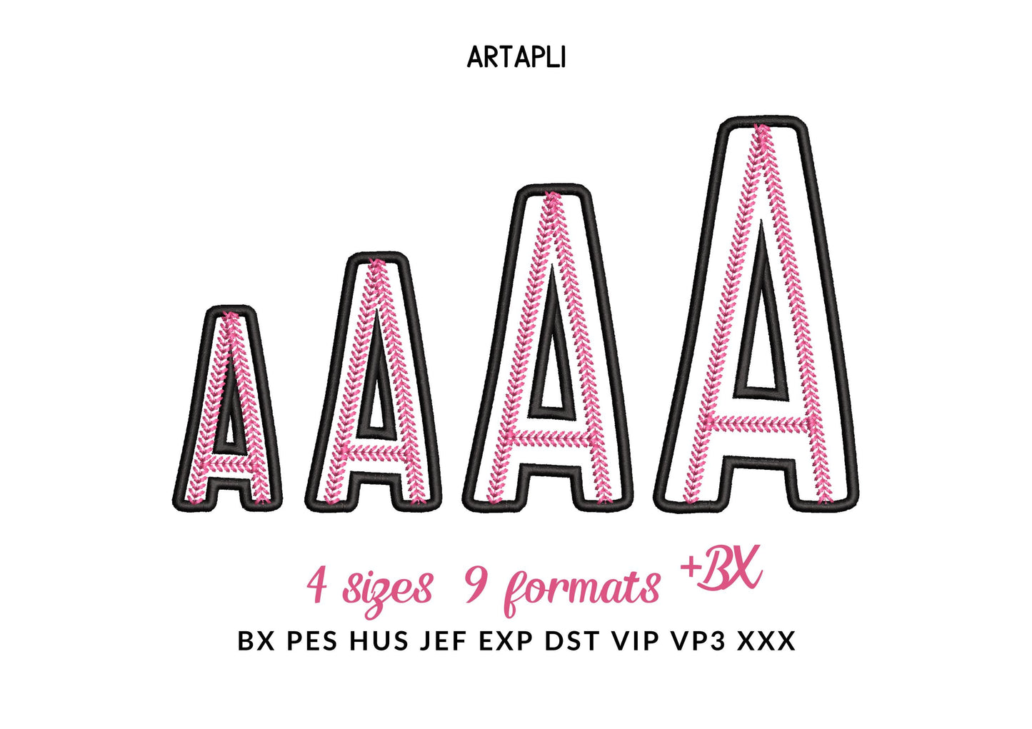 Baseball Stitch Sport Font Applique