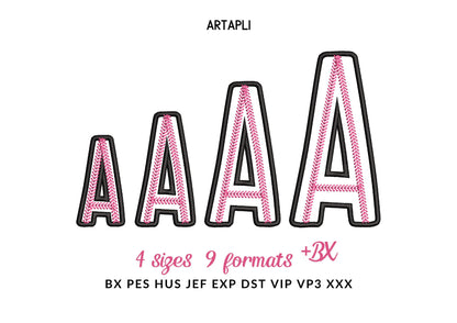 Baseball Stitch Sport Font Applique