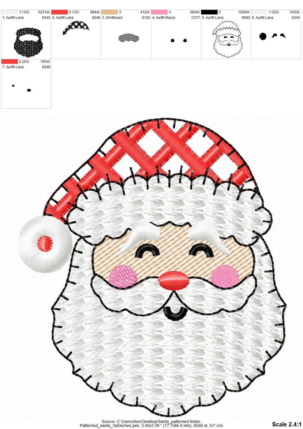 Smiling Happy Santa Claus Face