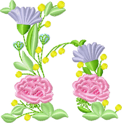 Meadow Flowers Floral Font