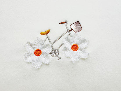 Floral Bicycle with Fringed Daisy Wheels