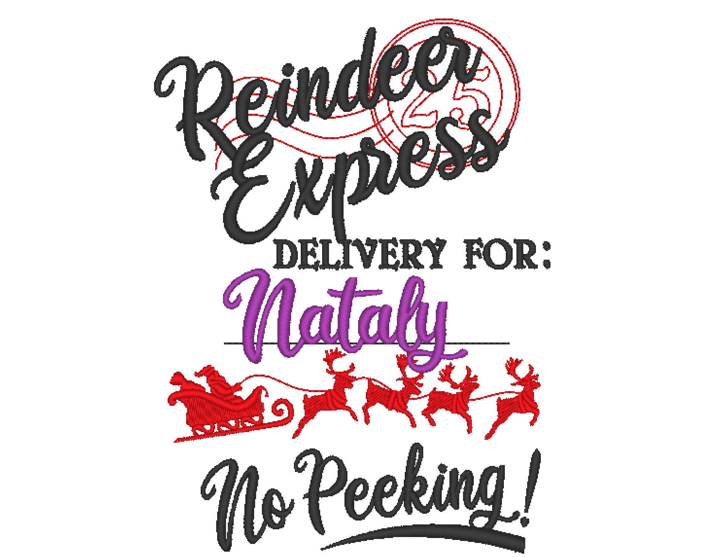 Reindeer Express Christmas Sack Stamp