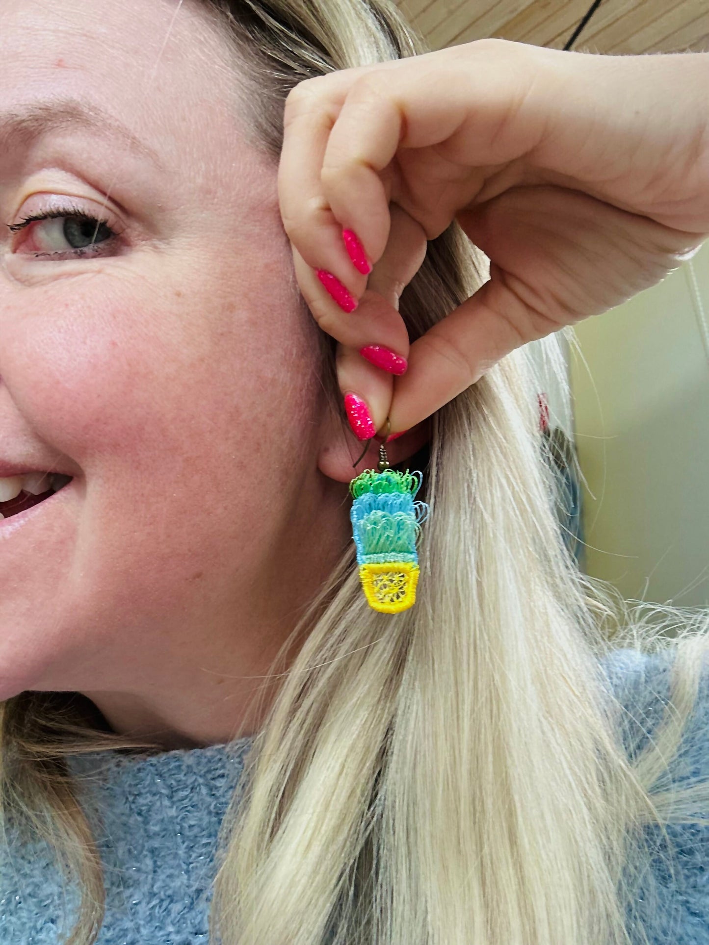 Fringed Cactus Earrings FSL