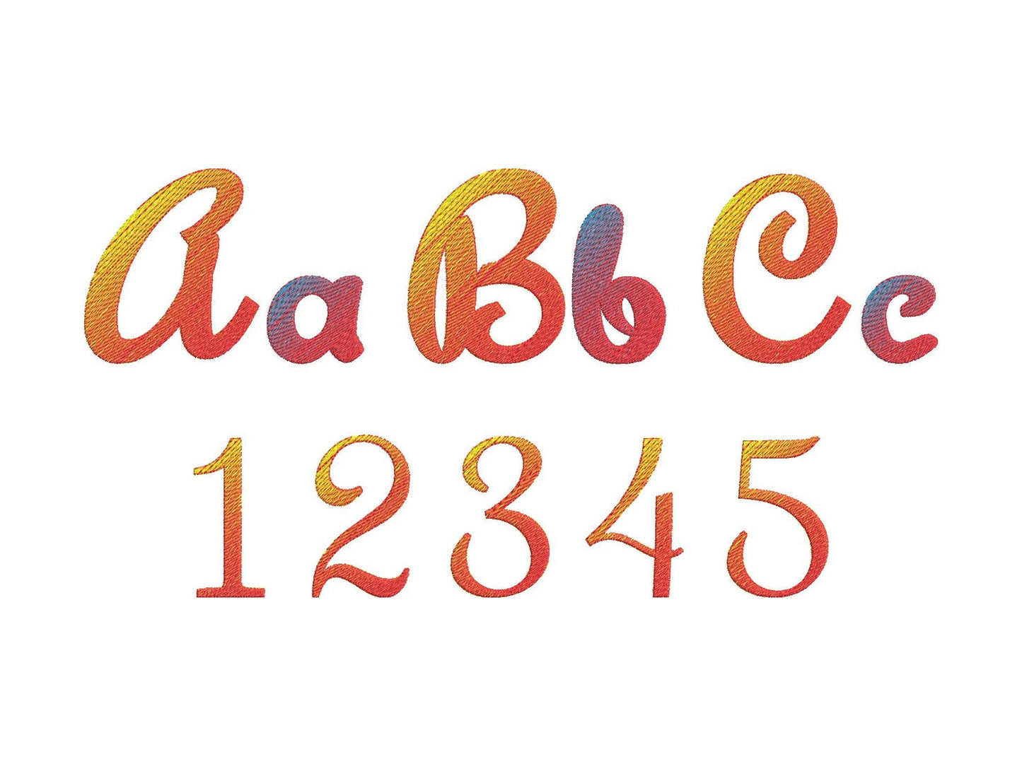 Iridscent 2-Color Ombre Gradient Handwritten Font