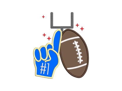 Sports Fan Football And Foam Finger