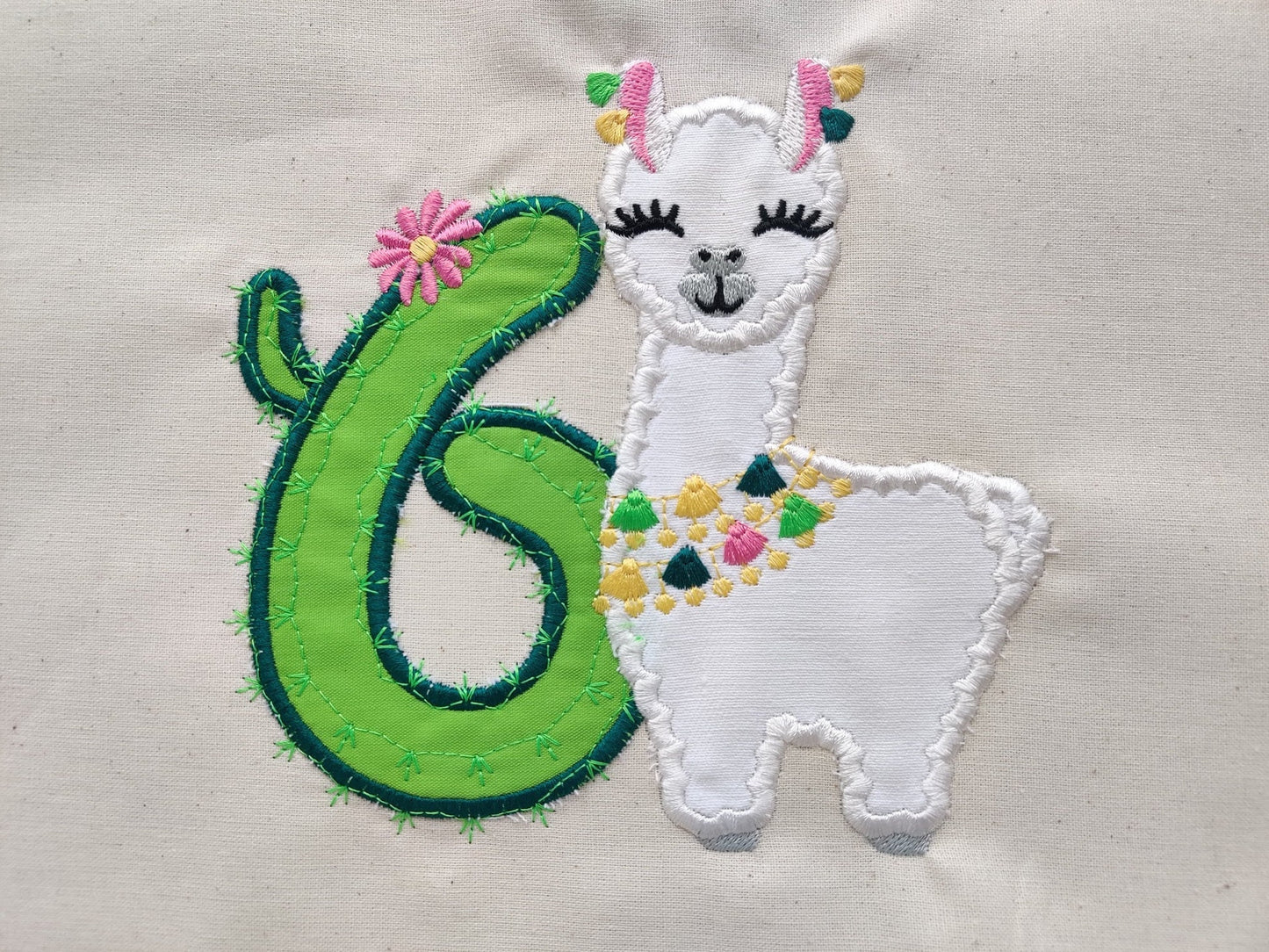 Llama Cactus Birthday Number Set