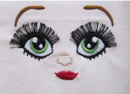 Doll Fringed Eyelashes and Eyes Set of 6