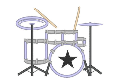 Drummer and Drum Applique