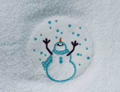 Embossed Towel Snowman
