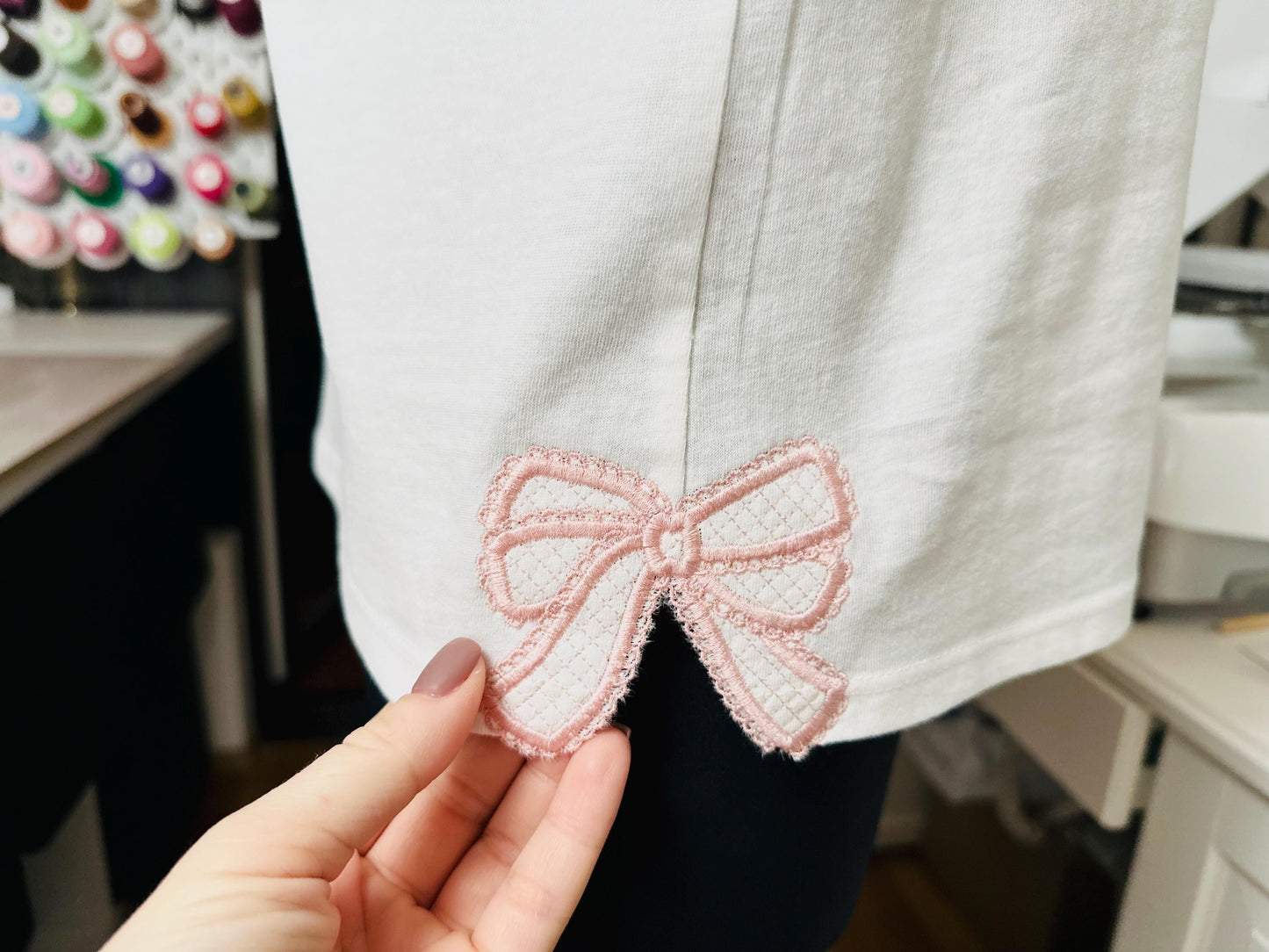 Mini Small Lace Bow Applique