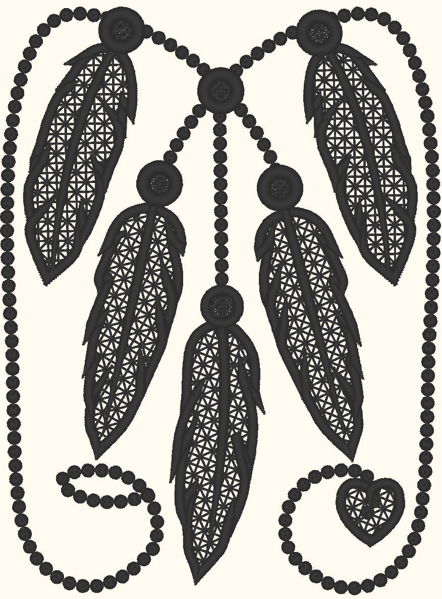 Lace Feather Necklace FSL