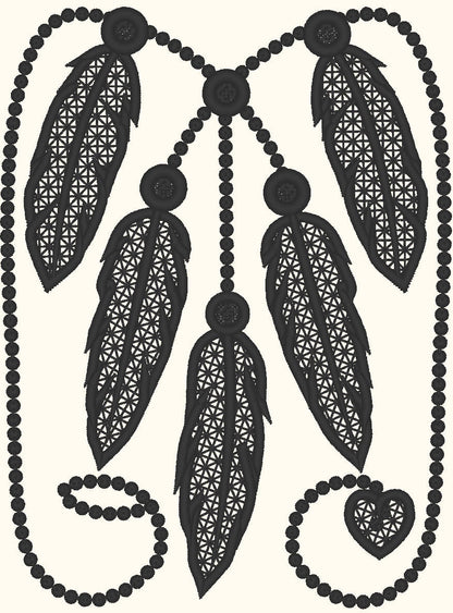 Lace Feather Necklace FSL