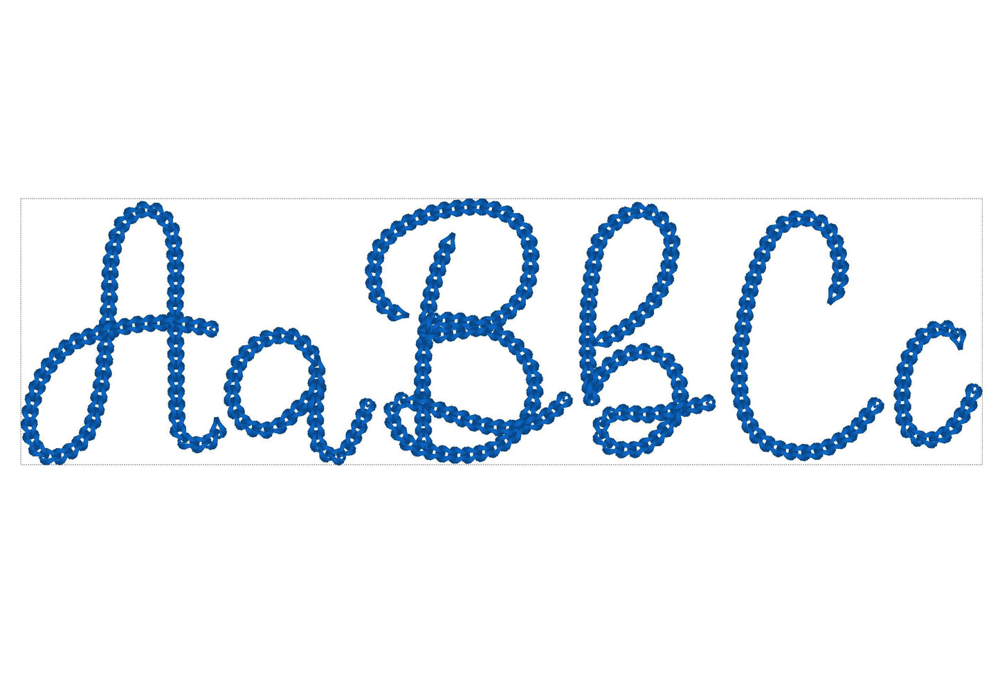 Bold Authentic Chain Stitch Script Font