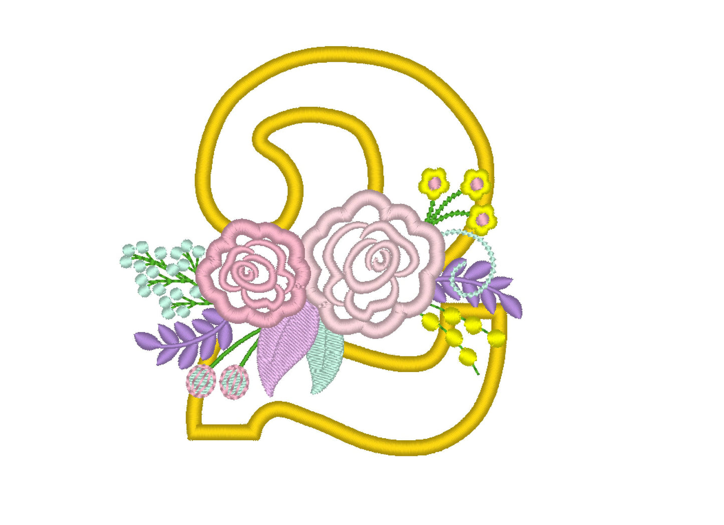 Shabby Chic Floral Birthday Numbers