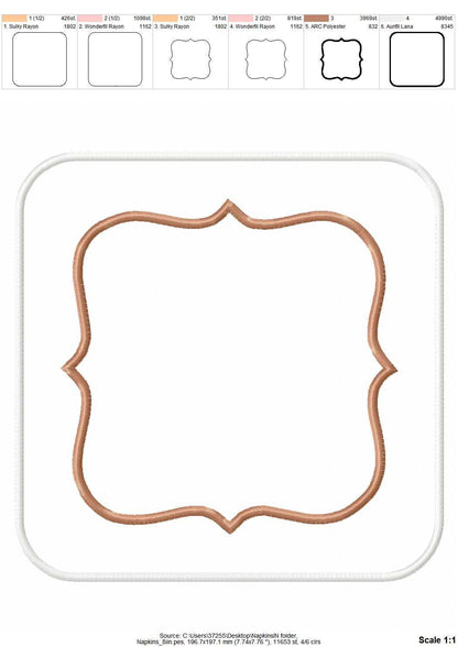 Classic Napkin Coaster ITH