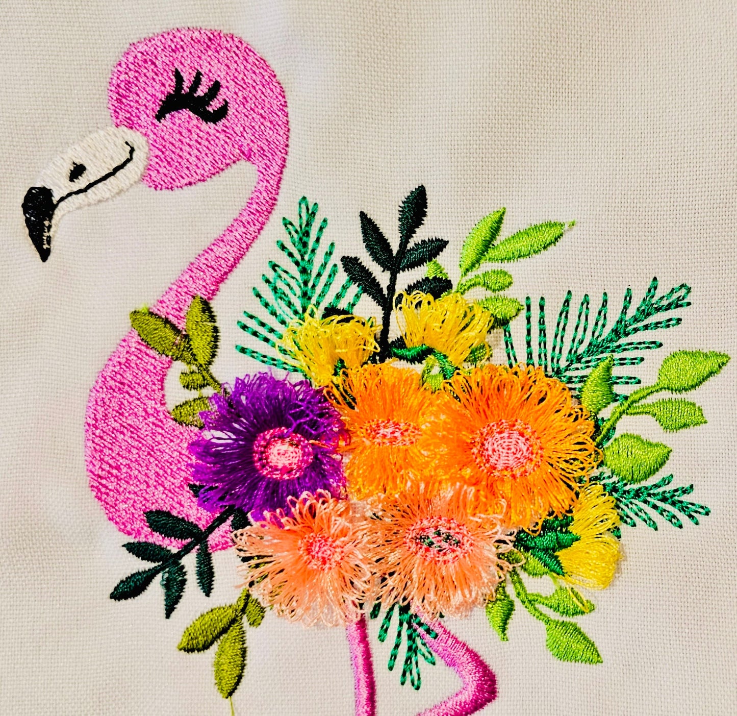 Fringed Flower Floral Flamingo