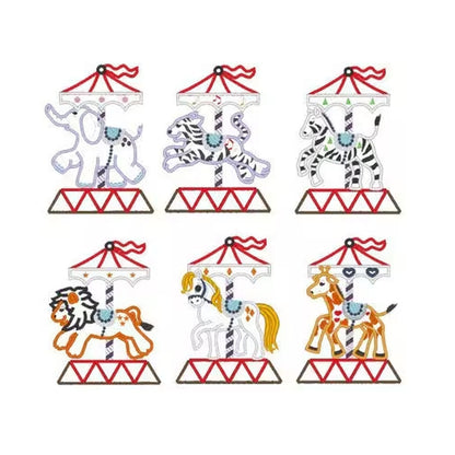 Carousel Set of 6 animal