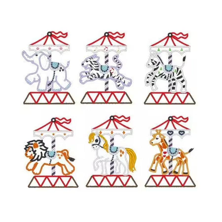 Carousel Set of 6 animal