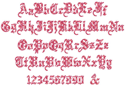 Old English Rocker Buffalo Plaid Font
