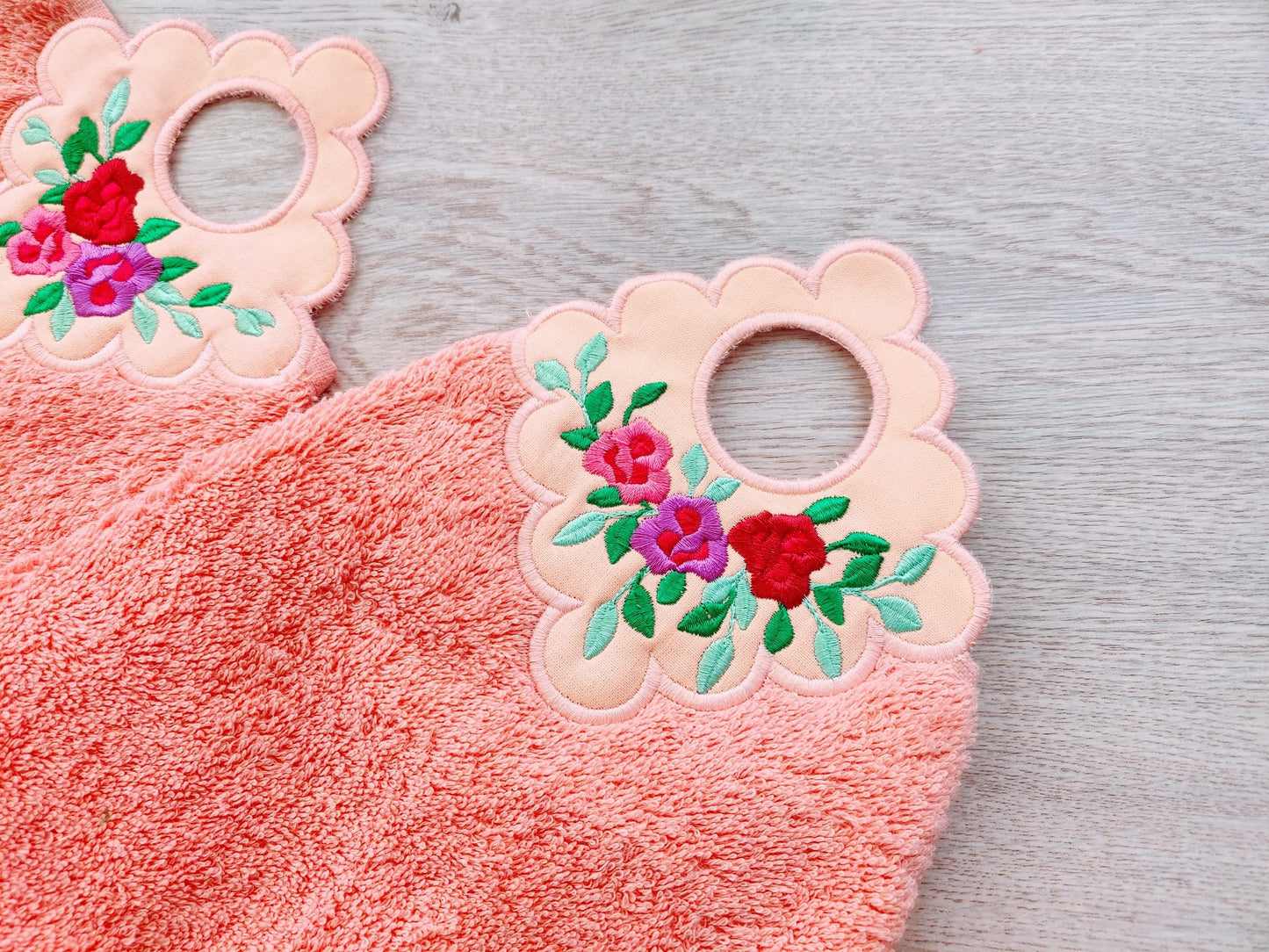 Rose Floral Towel Hanging Hole Topper