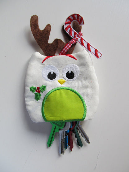 Christmas owl key case