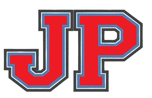 Varsity Collegiate Athletic Block Type Font Applique