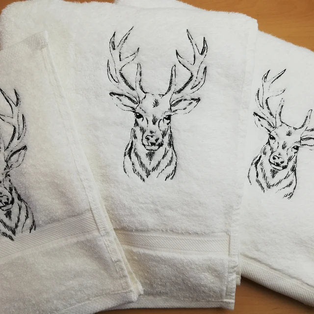 Buck Deer Head Antlers Outline