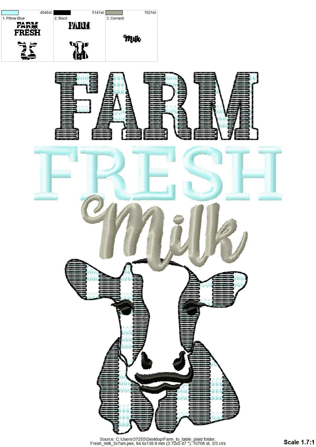 Farm Fresh Milk Saying