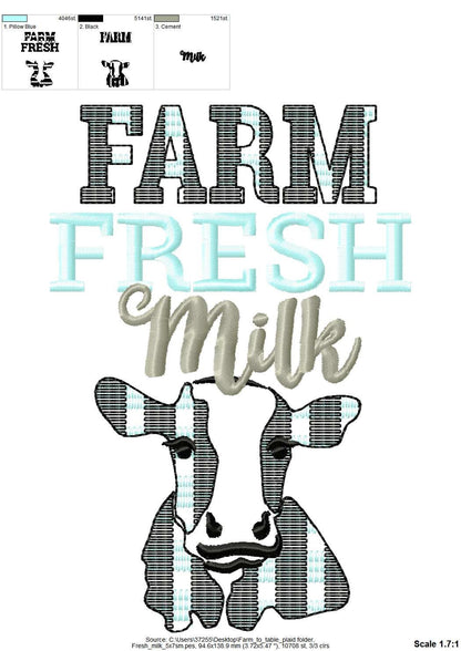 Farm Fresh Milk Saying