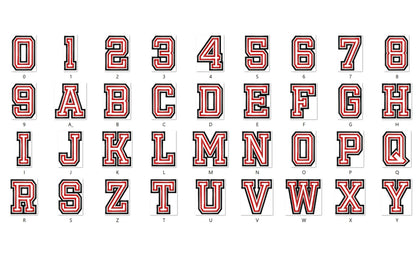 Double Applique Athletic Sport Font