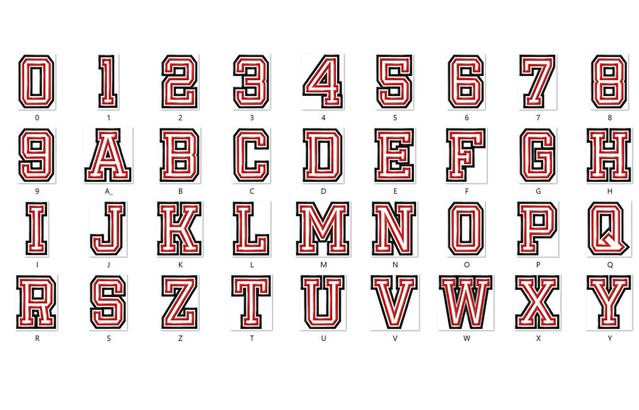 Double Applique Athletic Sport Font