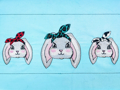 Patterned Bunny 3 in a row