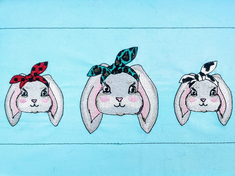Patterned Bunny 3 in a row