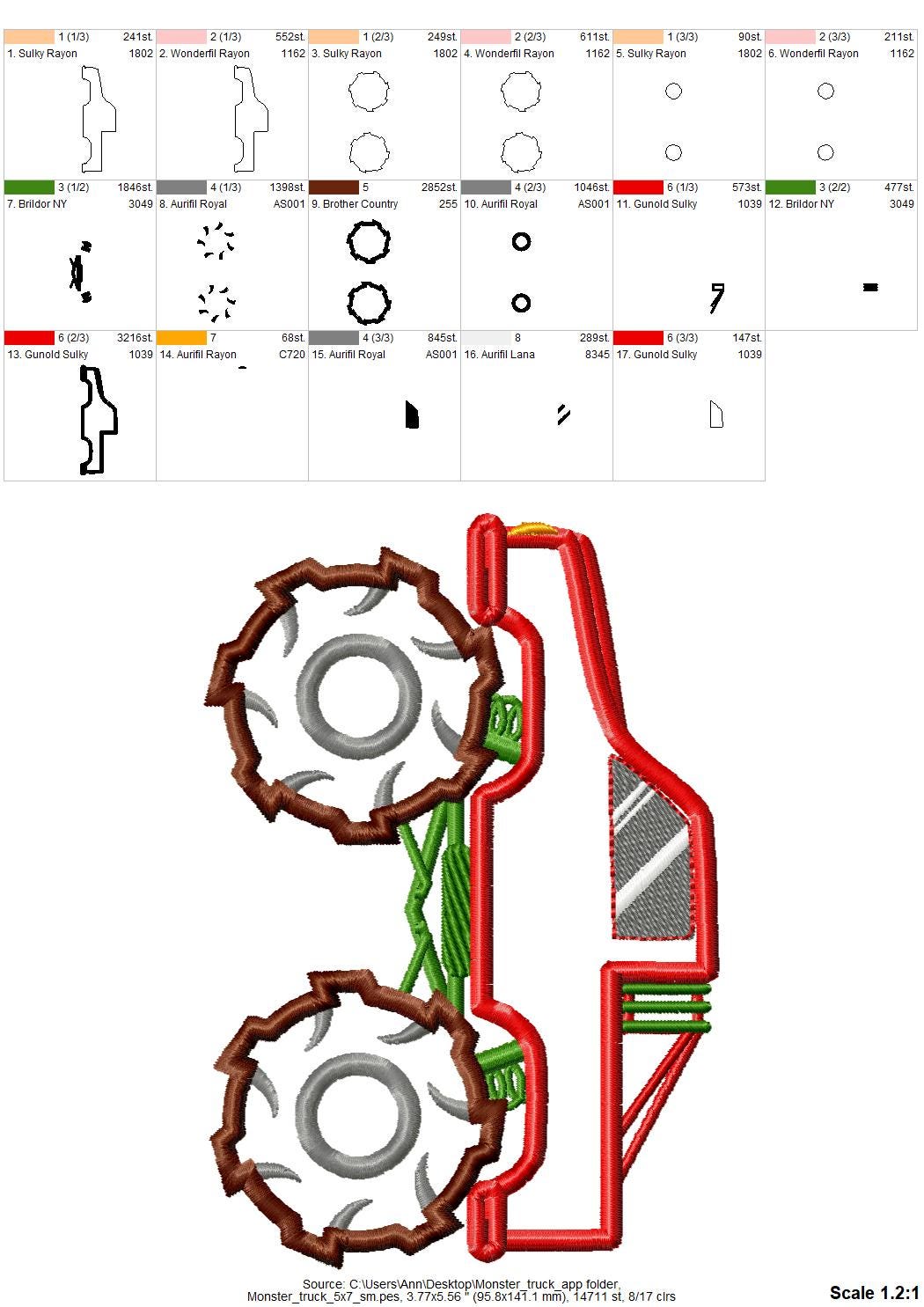 Monster Truck Applique
