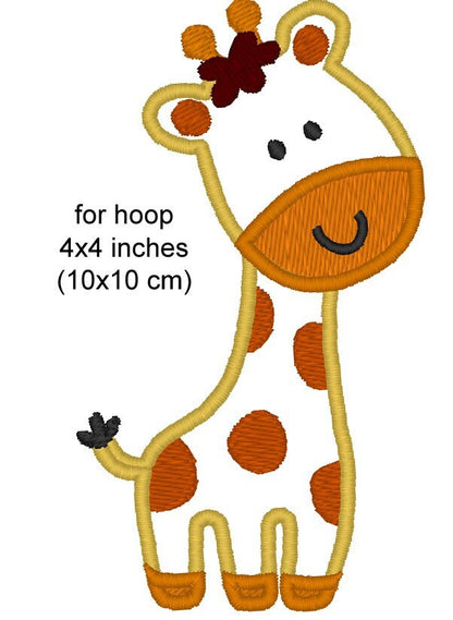 Giraffe Mom and Little Boy