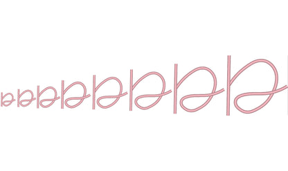 Satin Stitch Line Font