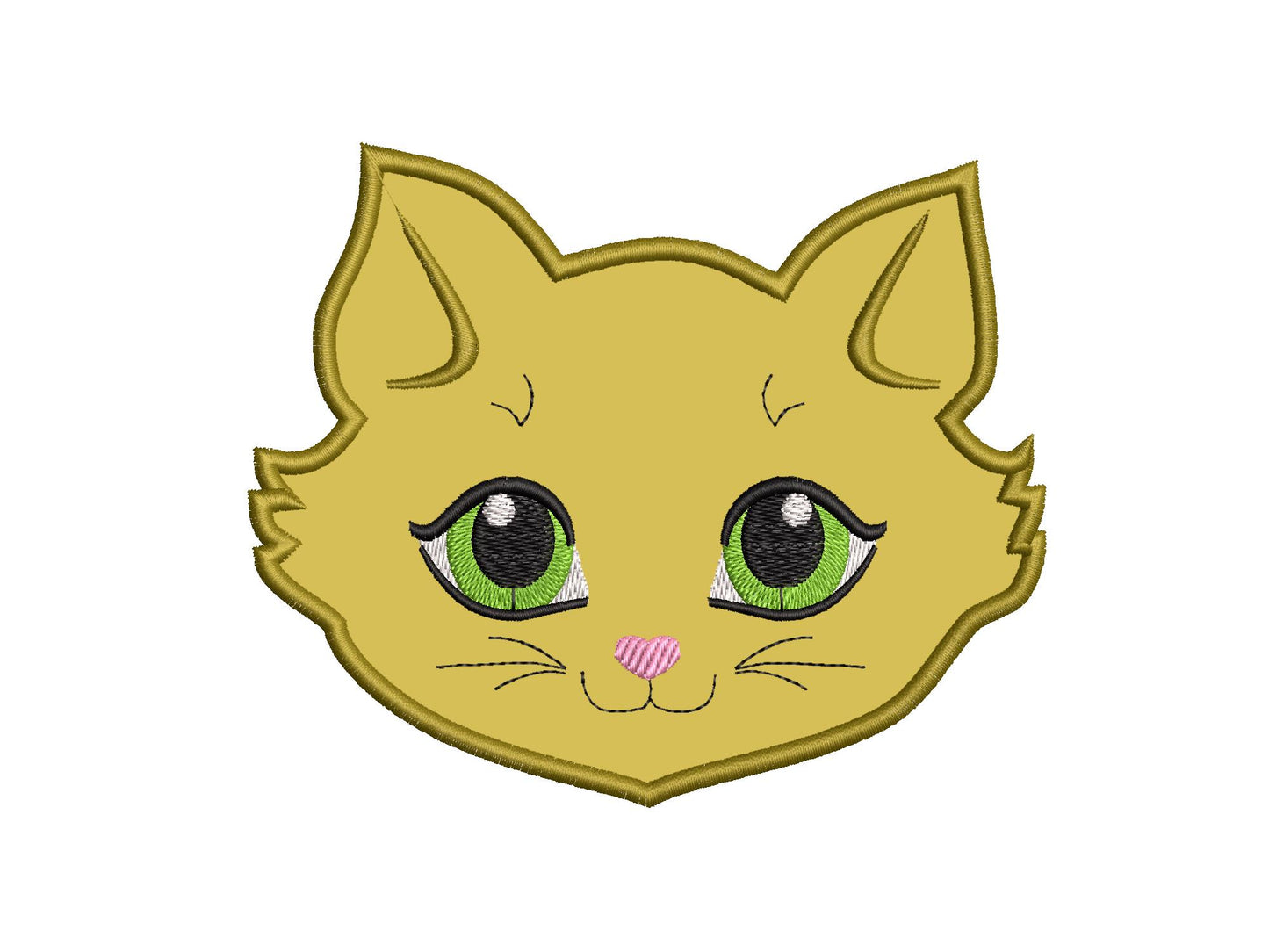 Little Kitty Cat Face Applique